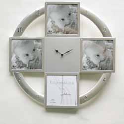 Satin Photo Frame Clock