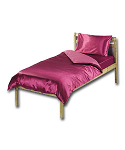 Satin Single Flat Sheet - Pink
