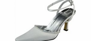 Unbranded Satin Spool Heel Sandals Closed Toe Slingbacks