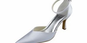 Unbranded Satin Stiletto Heel Closed Toe Pumps Womens