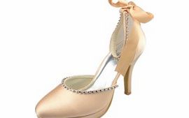 Unbranded Satin Stiletto Heel Closed Toe Slingbacks