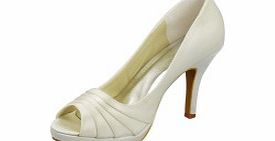 Unbranded Satin Stiletto Heel Platform Pumps Ivory