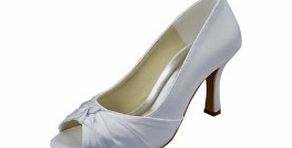 Unbranded Satin Stiletto Heel Pumps Womens Shoes White