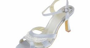 Unbranded Satin Stiletto Heel Sandals Peep Toe