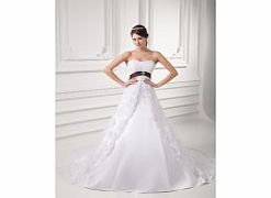 Unbranded Satin Strapless Beading Lace Belt Bow Crystal