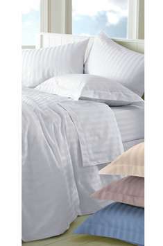 Unbranded SATIN STRIPE PAIR OXFORD PILLOWCASES