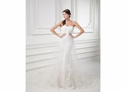 Unbranded Satin Tulle Sweetheart Lace Backless Wedding