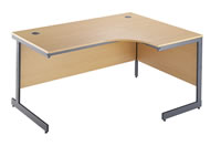 Unbranded Saturn Cantilever Leg Style Wave Desk (1228/L)