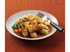 Unbranded Sausages in Gravy Mini Meal