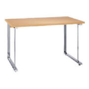 This Savona desk has a beech effect finish. This simple and sleek designed table is ideal for a home
