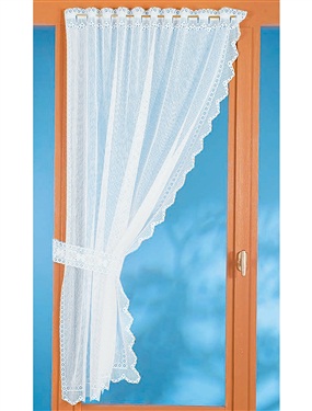 Unbranded Scallop Edged Curtains with Tie Backs