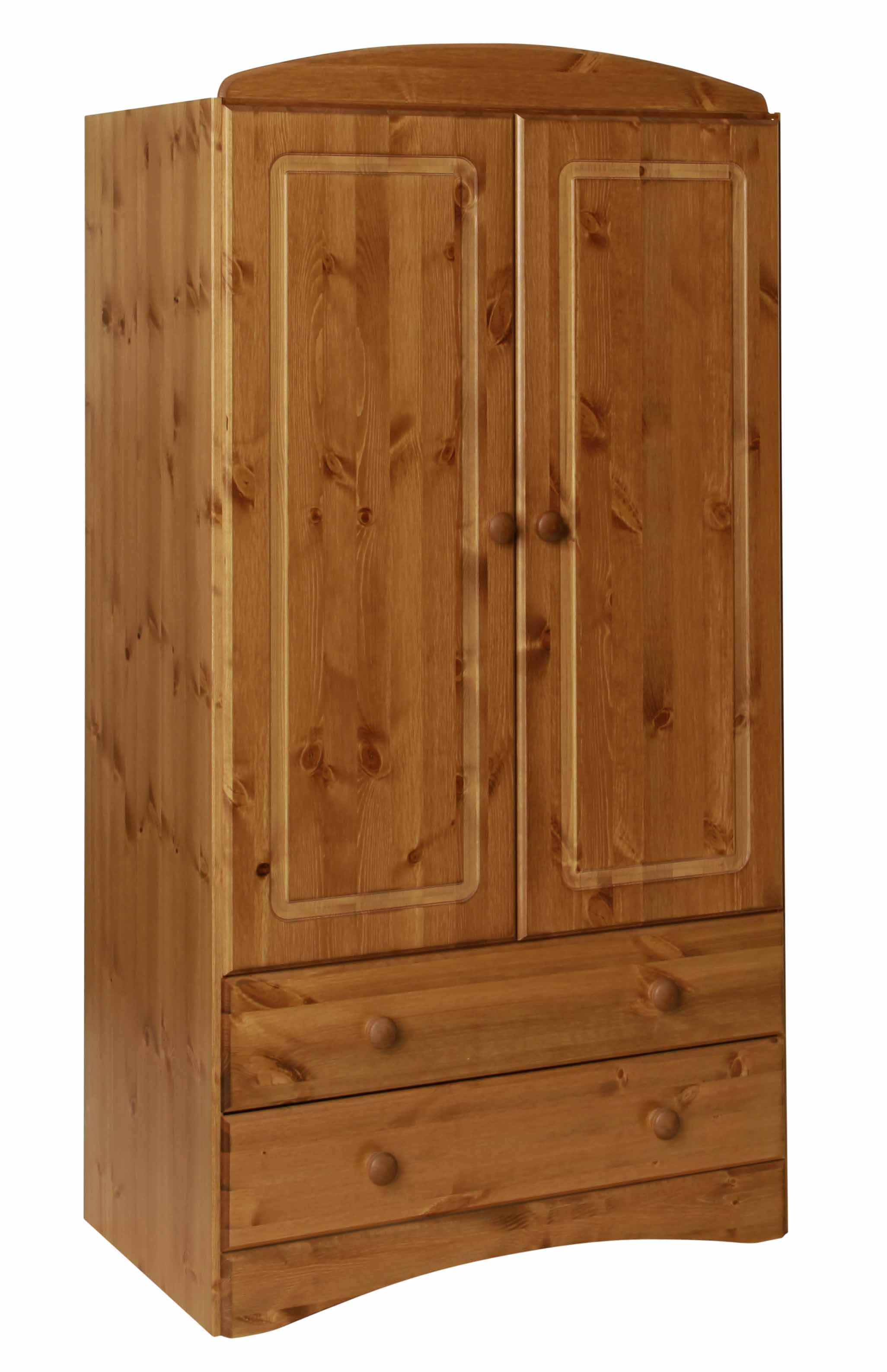 Unbranded Scandi Pine 2 Door 2 Drawer Combi Wardrobe