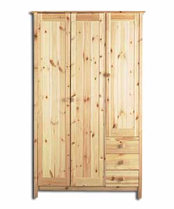 Scandinavia 2 1/2 Door Wardrobe with 3 Drawers