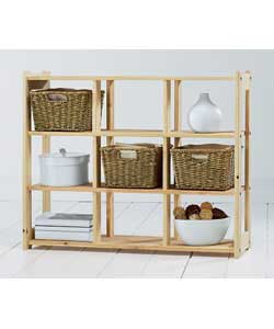 Unbranded Scandinavia 3 by 3 Shelving System Pine