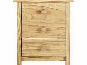 Size (H)61, (W)42.8, (D)40cm.  Solid pine chest. Wooden handles and feet.Drawer with smooth glide pl