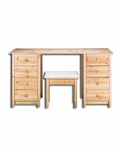 Solid pine (except upholstery, backs and drawer ba