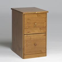 Unbranded Scandinavian Pine Filing Cabinet 2 Drawer