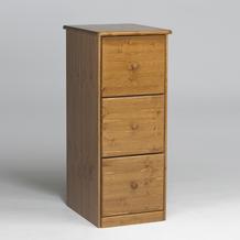 Unbranded Scandinavian Pine Filing Cabinet 3 Drawer