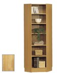 Scandinavian Real Wood Veneer Corner Bookcase-Oak