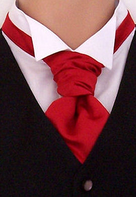 Unbranded Scarlet Red Scrunchie Cravat