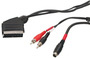 Scart to S-VHS and 2 phono plug lead