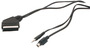 Scart to S-VHS and 3.5mm stereo jack plug lead