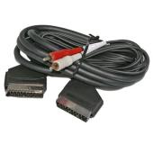 Scart To Scart And 2 Phono Plug Cable