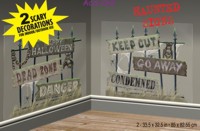 Unbranded Scene Setter - Haunted Signs Pk2