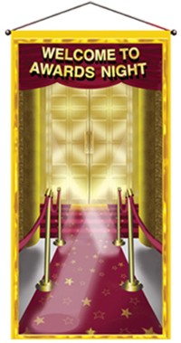 Welcome to the Award Night hanging panel for doors or walls. This decoration welcomes you down the r