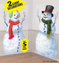 Invite these two frosty fellows in for some Christmas cheer. It`s OK, they won`t melt.