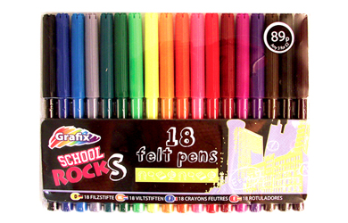 Unbranded School Rocks 18 Felt Pens