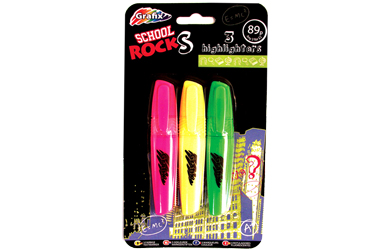 Unbranded School Rocks 3 Highlighters