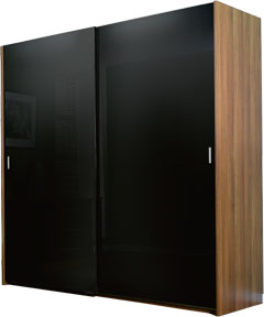 Unbranded Schreiber Sliding Wardrobe Door - Black Gloss