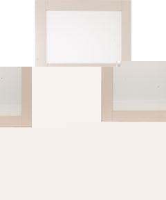 Unbranded Schreiber Sliding Wardrobe Door - Shaker Ivory with Glass