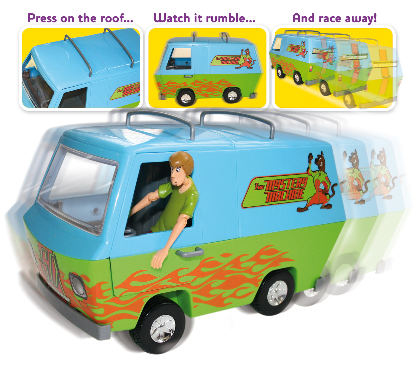Now you can race off in the new Rumble and Race Mystery Machine to solve the latest Mystery! With a 