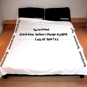 Scriptease Duvet Cover