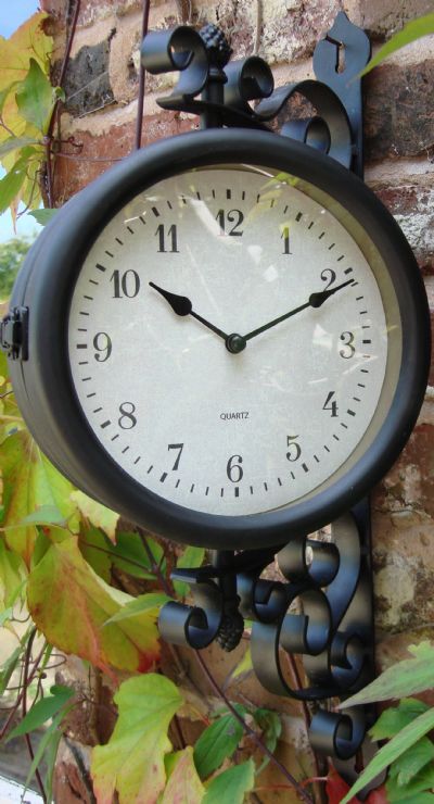 Unbranded Scroll Bracket Clock/Thermometer