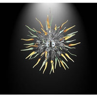 Unbranded SE8308 8GR - 8 Light Green and Amber Pendant Light