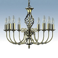 Unbranded SE8398 8 - 8 Light Antique Brass Hanging Light
