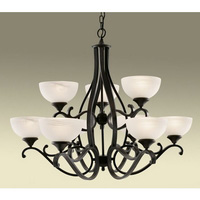 Unbranded SE8739 9BR - 9 Light Rustic Brown Hanging Light