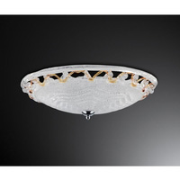 Unbranded SE8845 45 - Amber and Glass Ceiling Flush Light