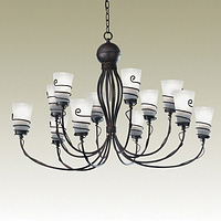 Unbranded SE90512 12BR - 12 Light Rustic Brown Hanging Light