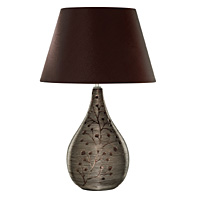 Unbranded SE9082BR - Brown Ceramic Table Lamp Pair