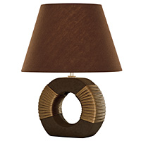 Unbranded SE9085BR - Brown Ceramic Table Lamp Pair