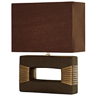 Unbranded SE9087BR - Brown Ceramic Table Lamp Pair