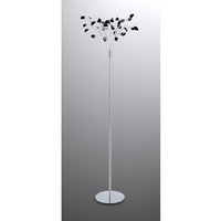 Unbranded SE9155 5BK - Black and Chrome Floor Lamp