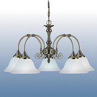 Unbranded SE9355 5 - 5 Light Antique Brass Hanging Light