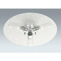 Unbranded SE9433 3CC - Chrome and Glass Bathroom Flush Light