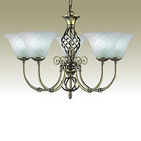 Unbranded SE975 5 - 5 Light Antique Brass Hanging Light