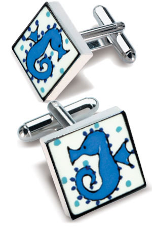 Individually hand-decorated cufflinks. These superbly designed cufflinks are produced on the finest 